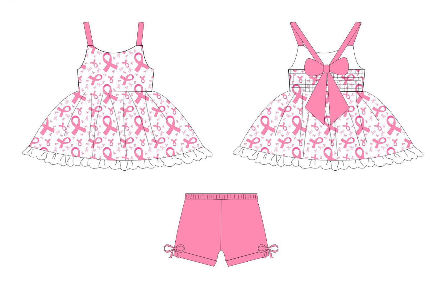 October Ribbon Dress Set