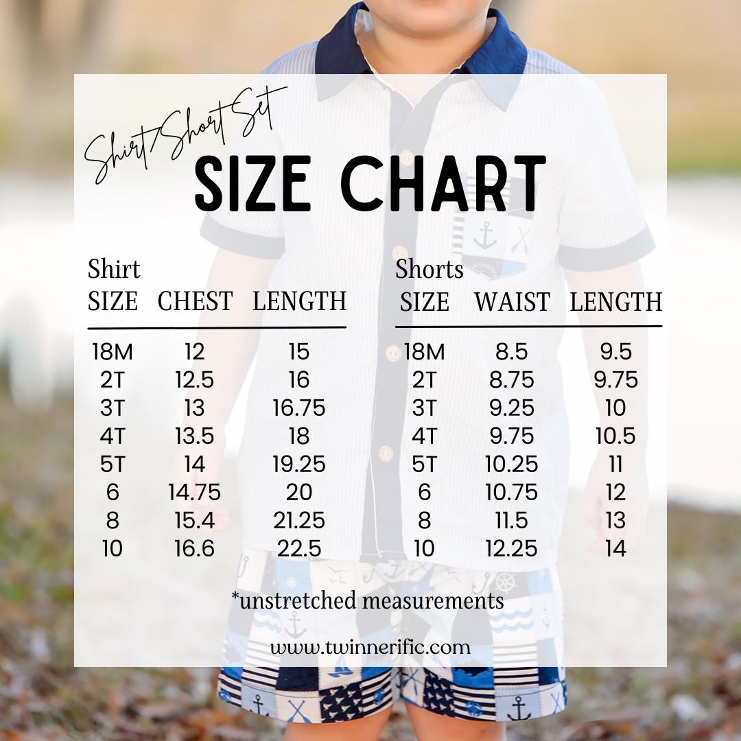 Anchors Away Shirt/Short Set