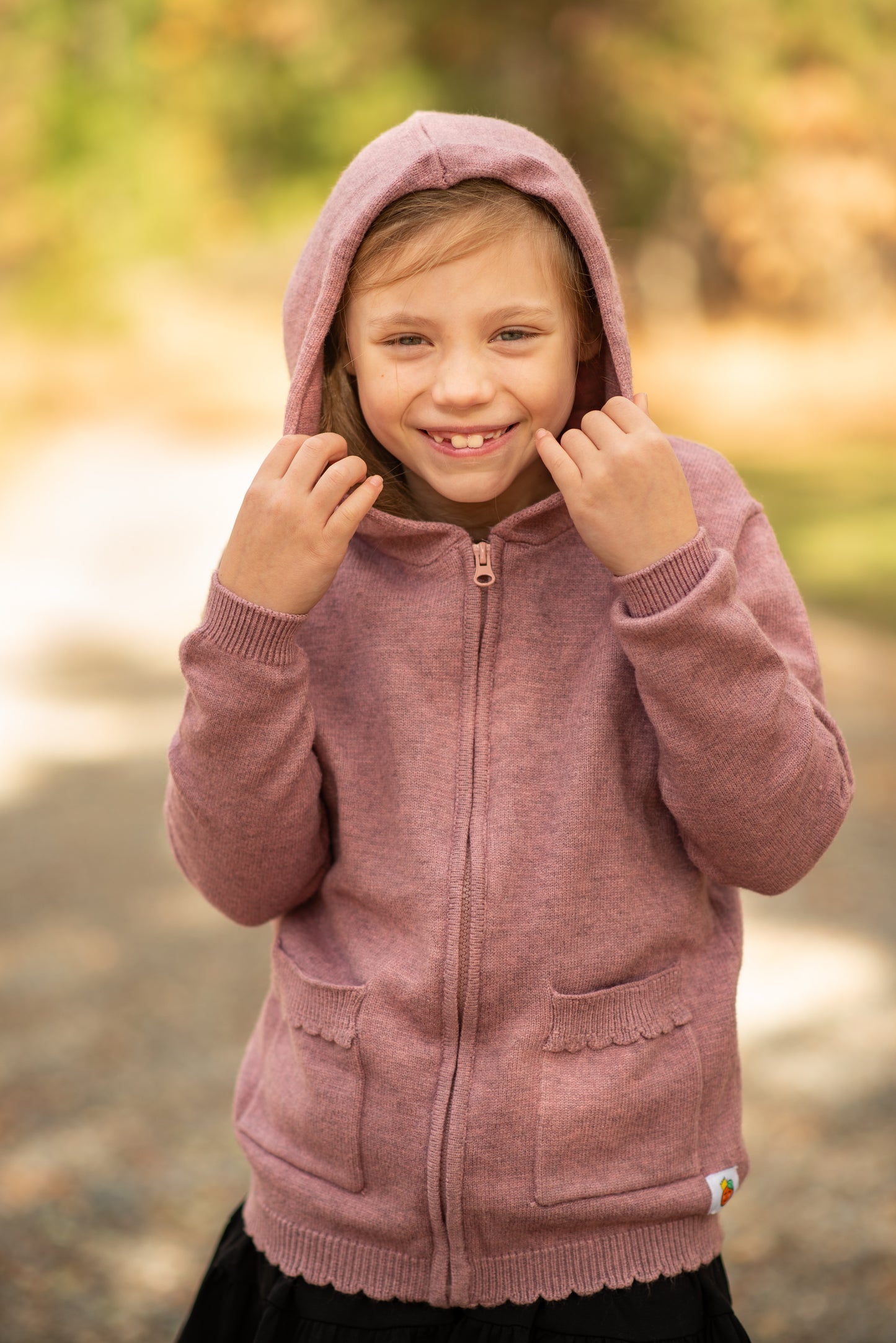 Wonderknit Mauve Zip-up Tassel-Hoodie