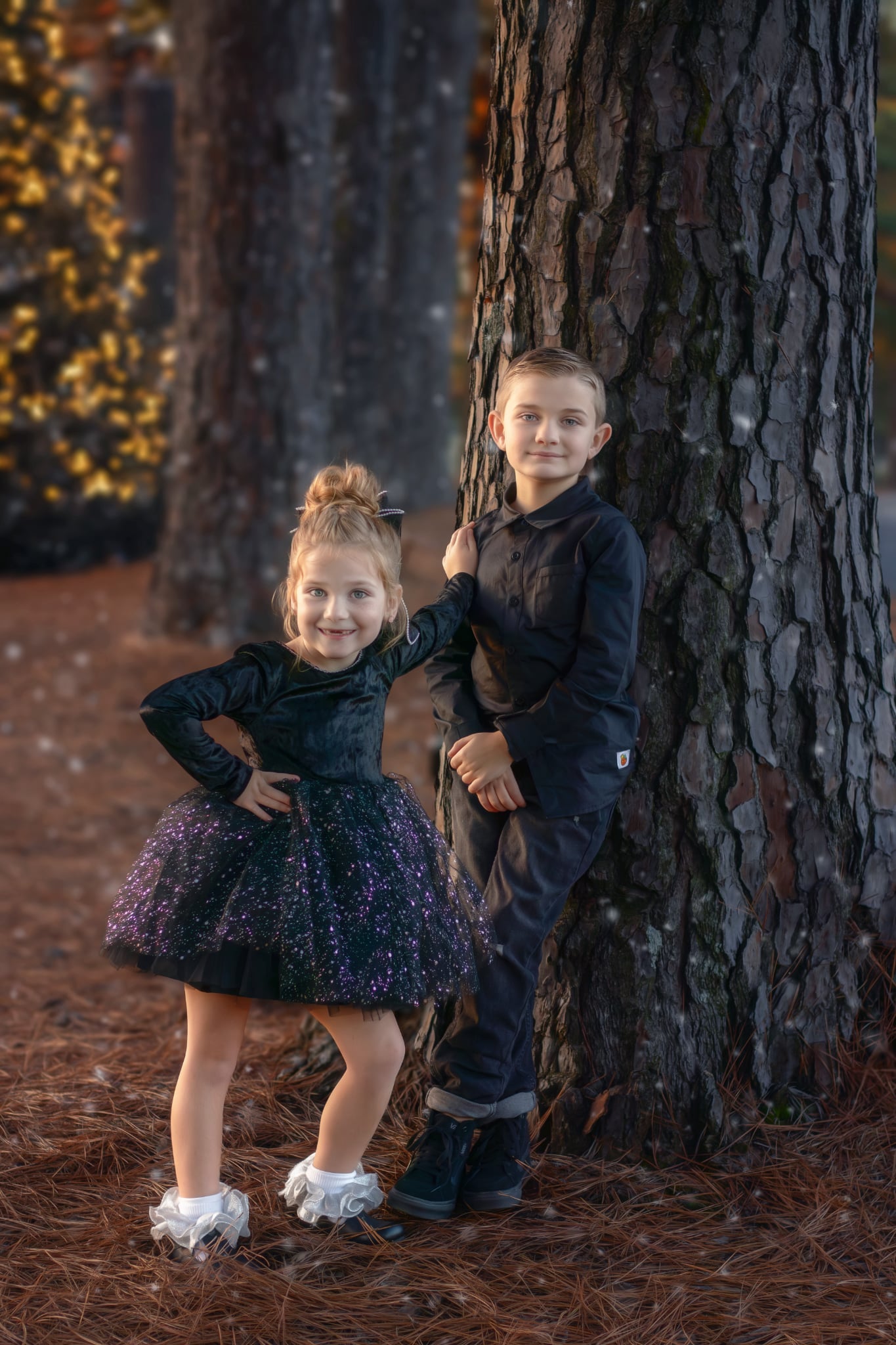 Midnight Classic Black Button-Up Shirt