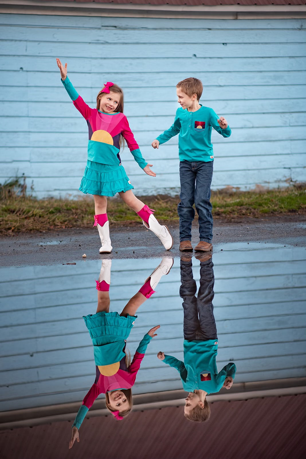 Bright Skies Teal Long-Sleeve Henley
