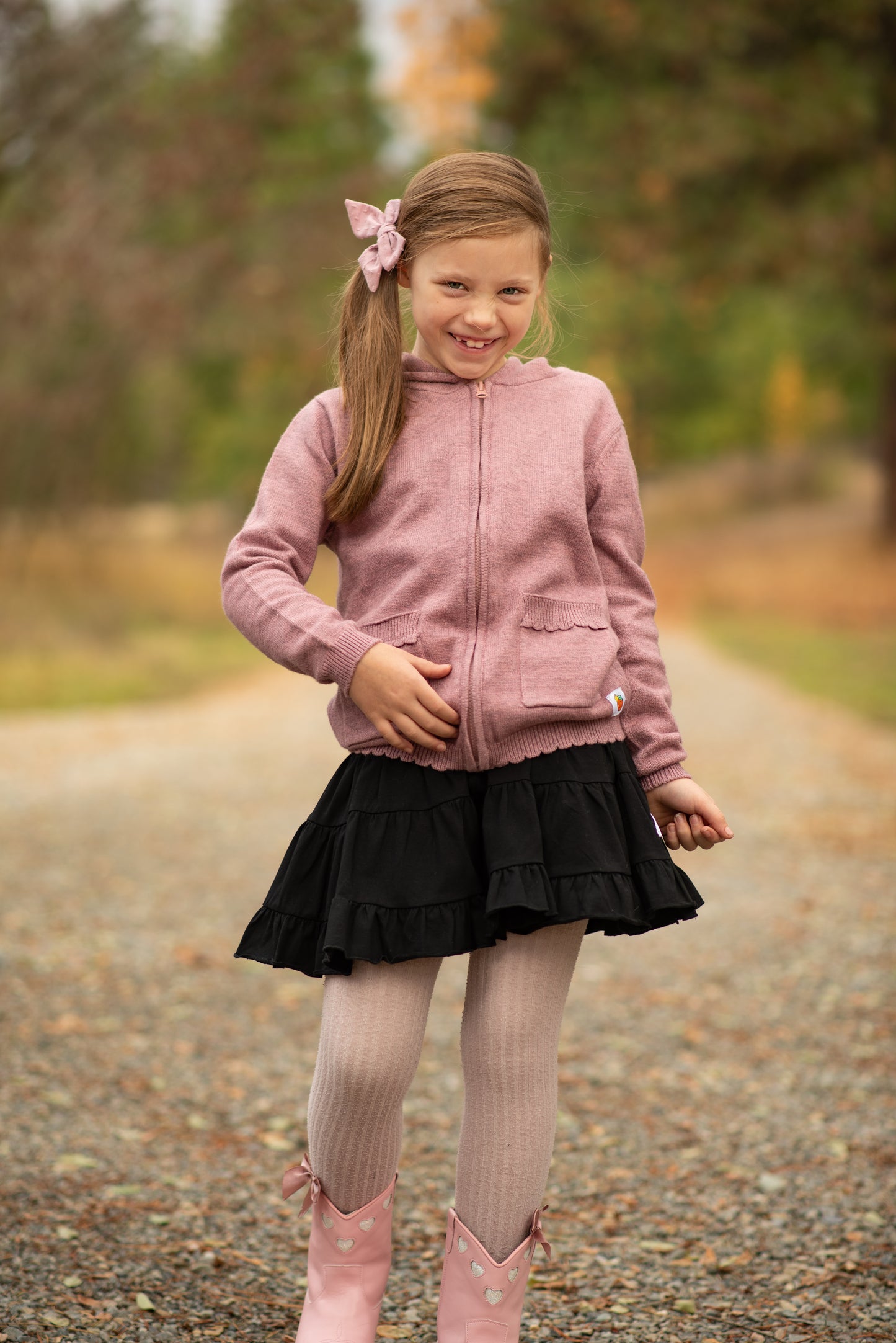 Wonderknit Mauve Zip-up Tassel-Hoodie