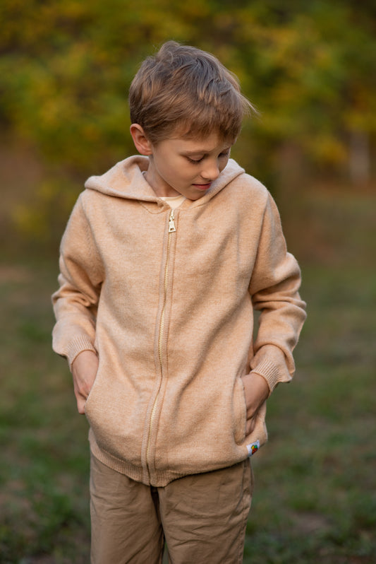 Wonderknit Oatmeal Zip-up Hoodie