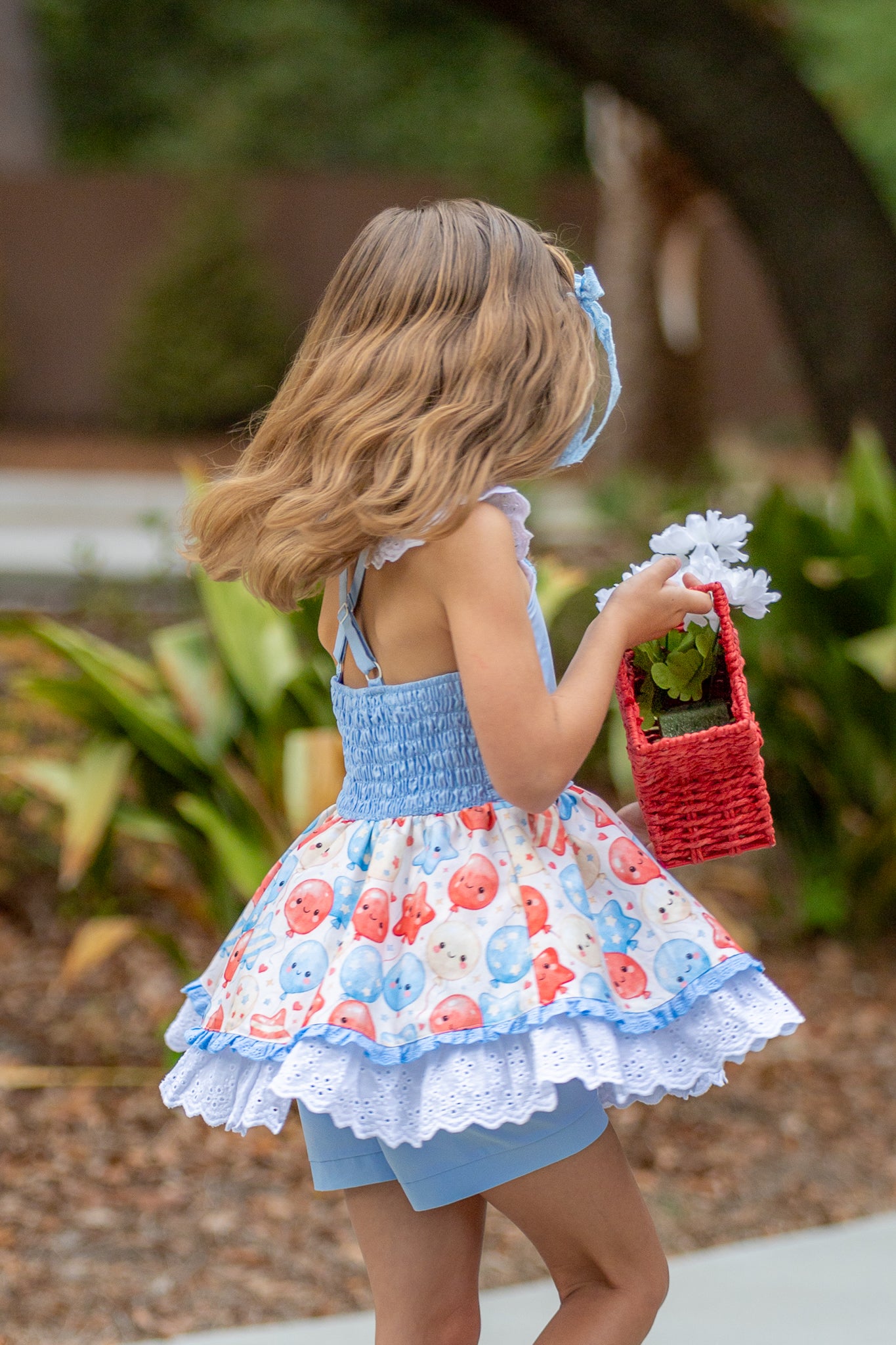 Red White & Balloons Tunic Set