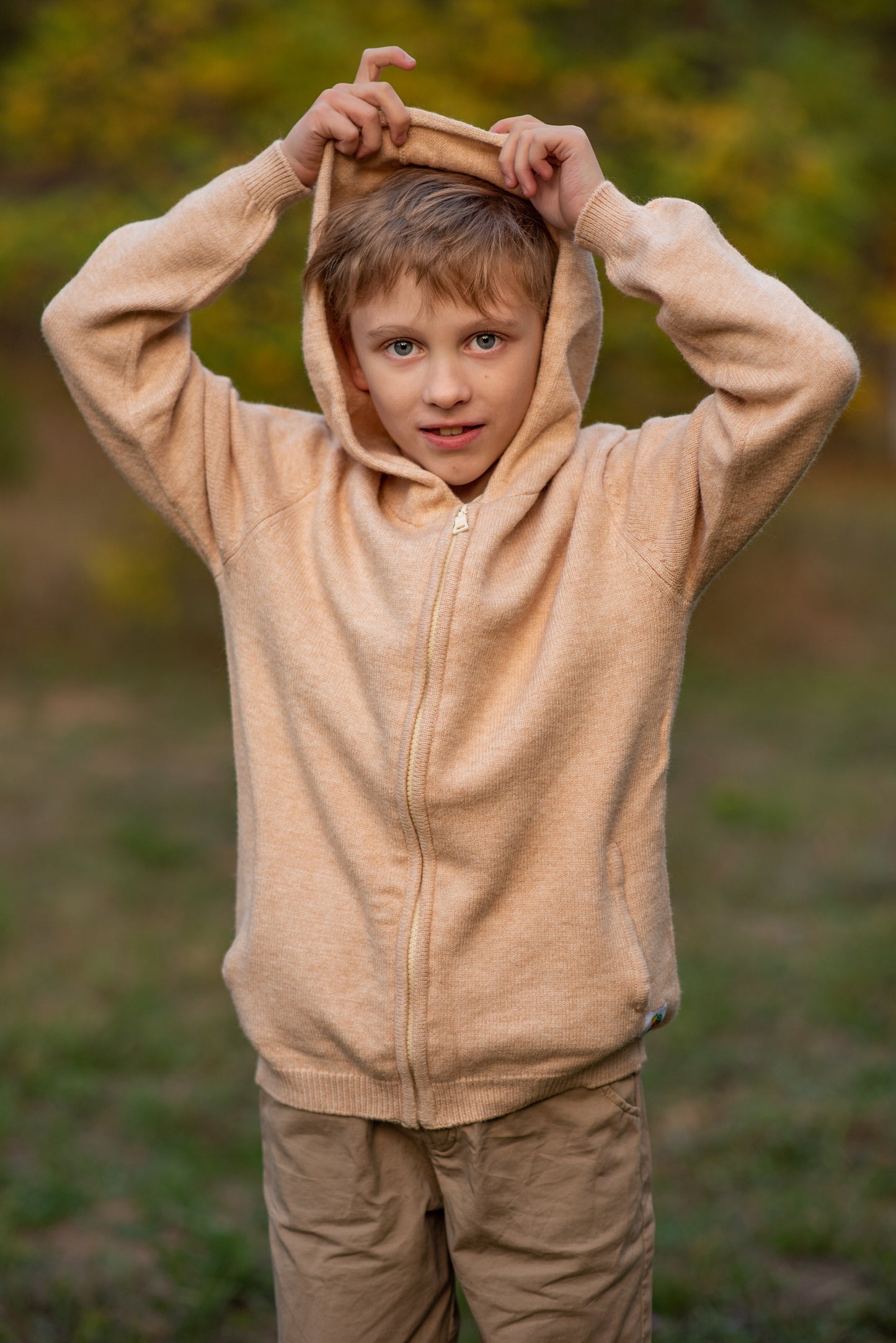 Wonderknit Oatmeal Zip-up Hoodie