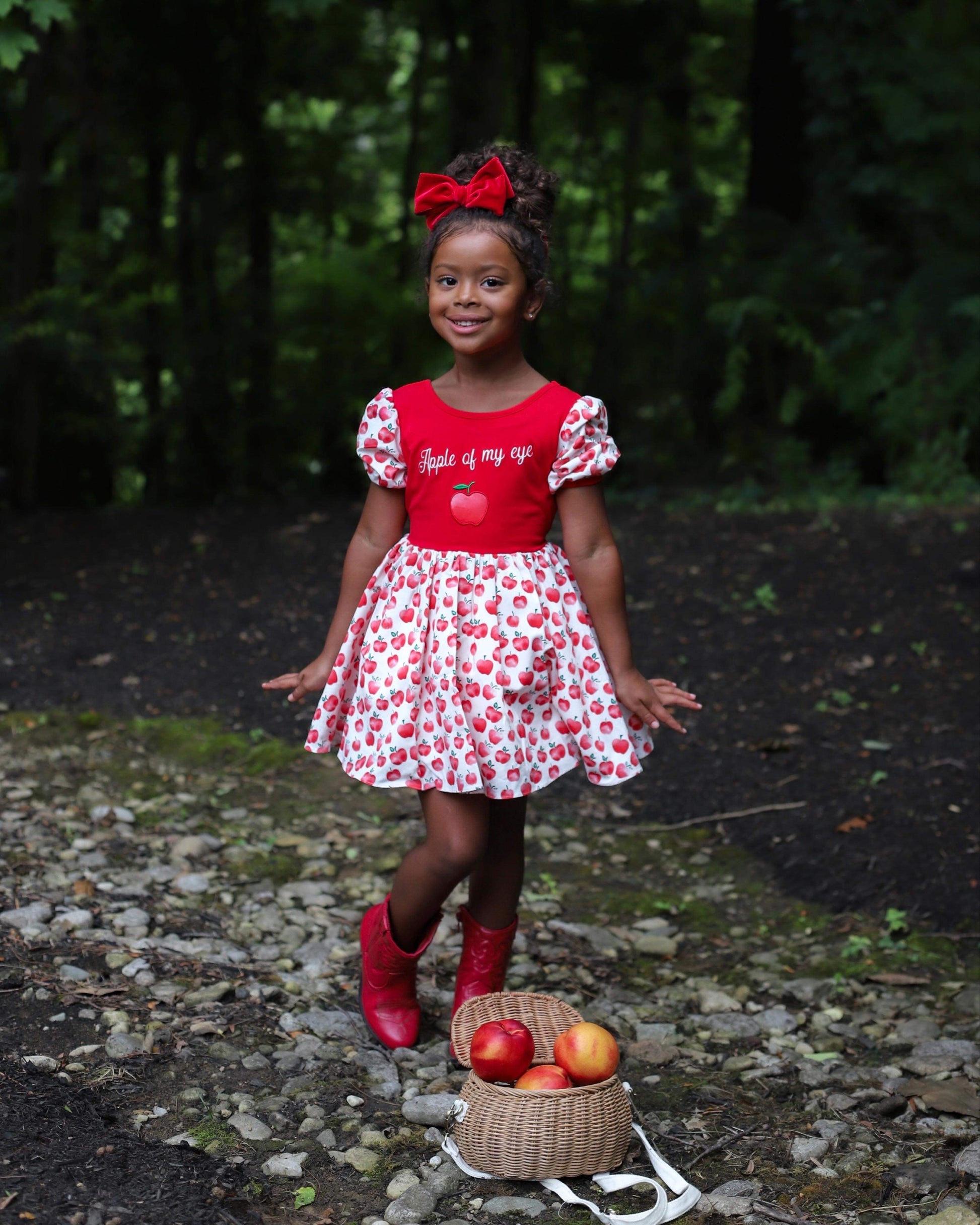 red apple dress Sweet Lolita JSK Dress, Tiered Hem Apron