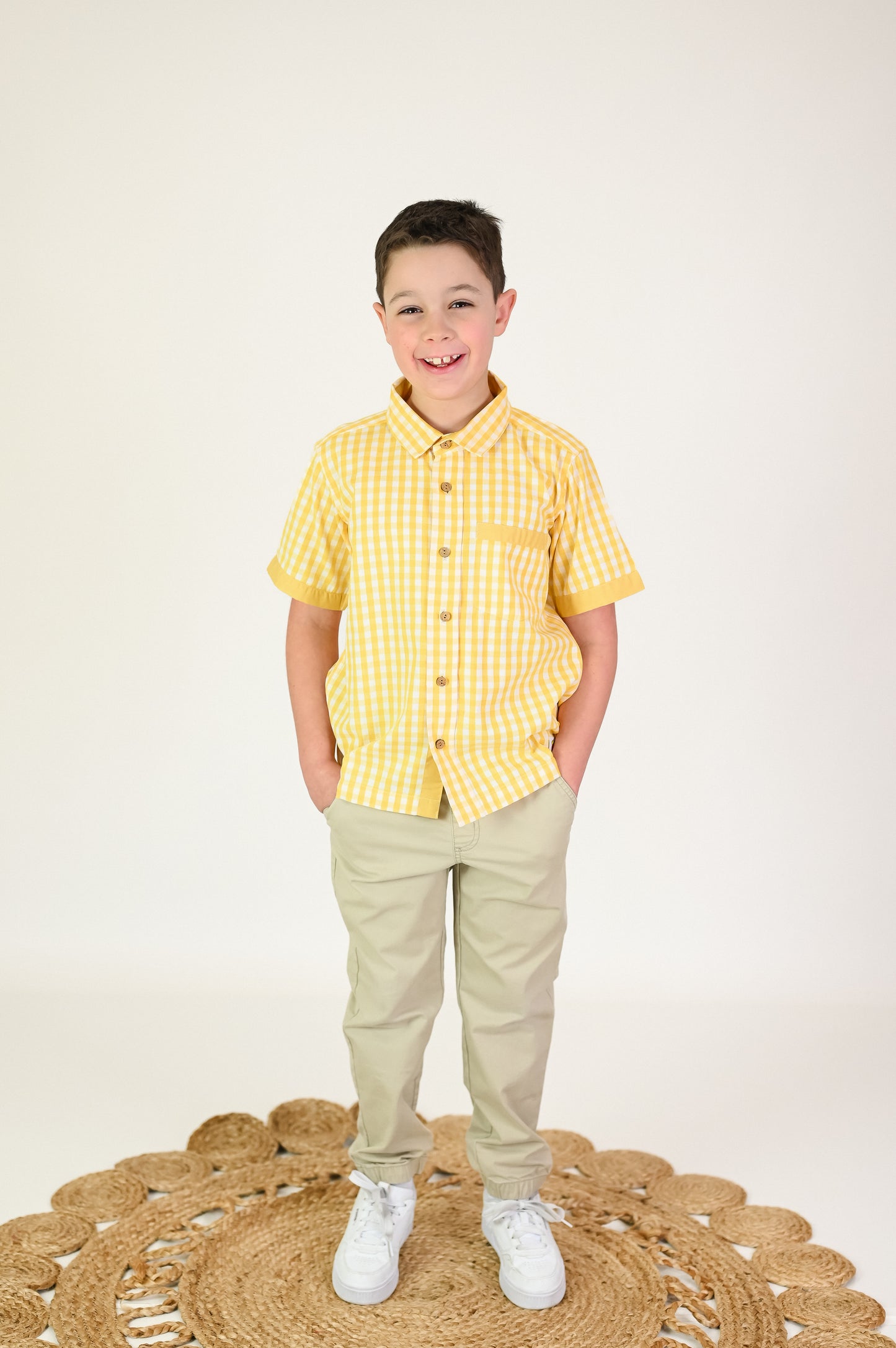 Sunny Gingham Button Up