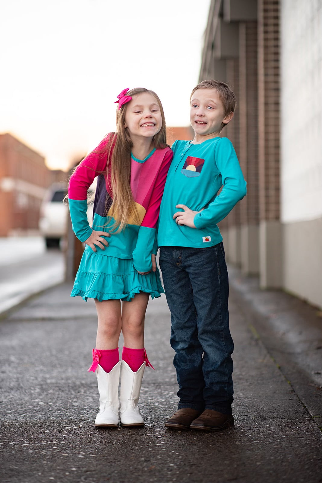 Bright Skies Teal Long-Sleeve Henley