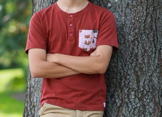 Forest Friends Short Sleeve Henley