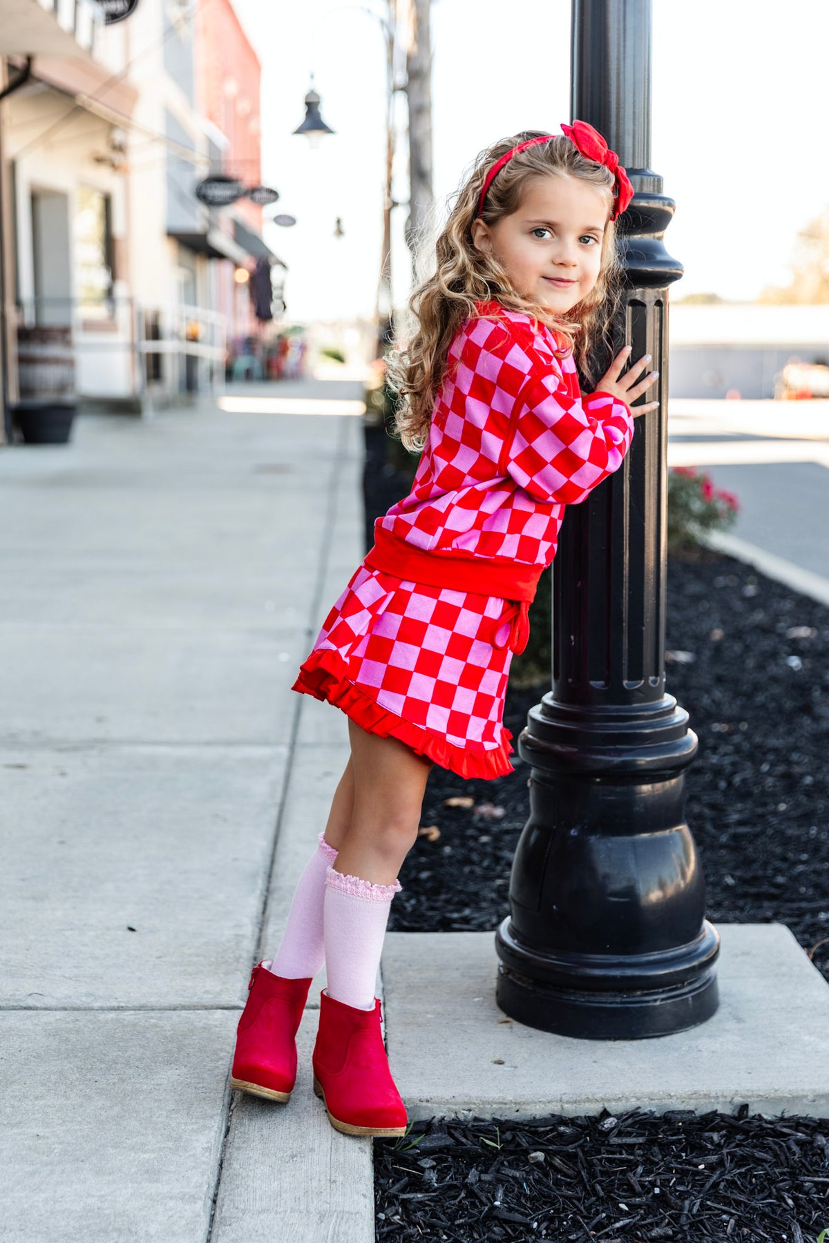 Checkmate Pink/Red Top & Skort