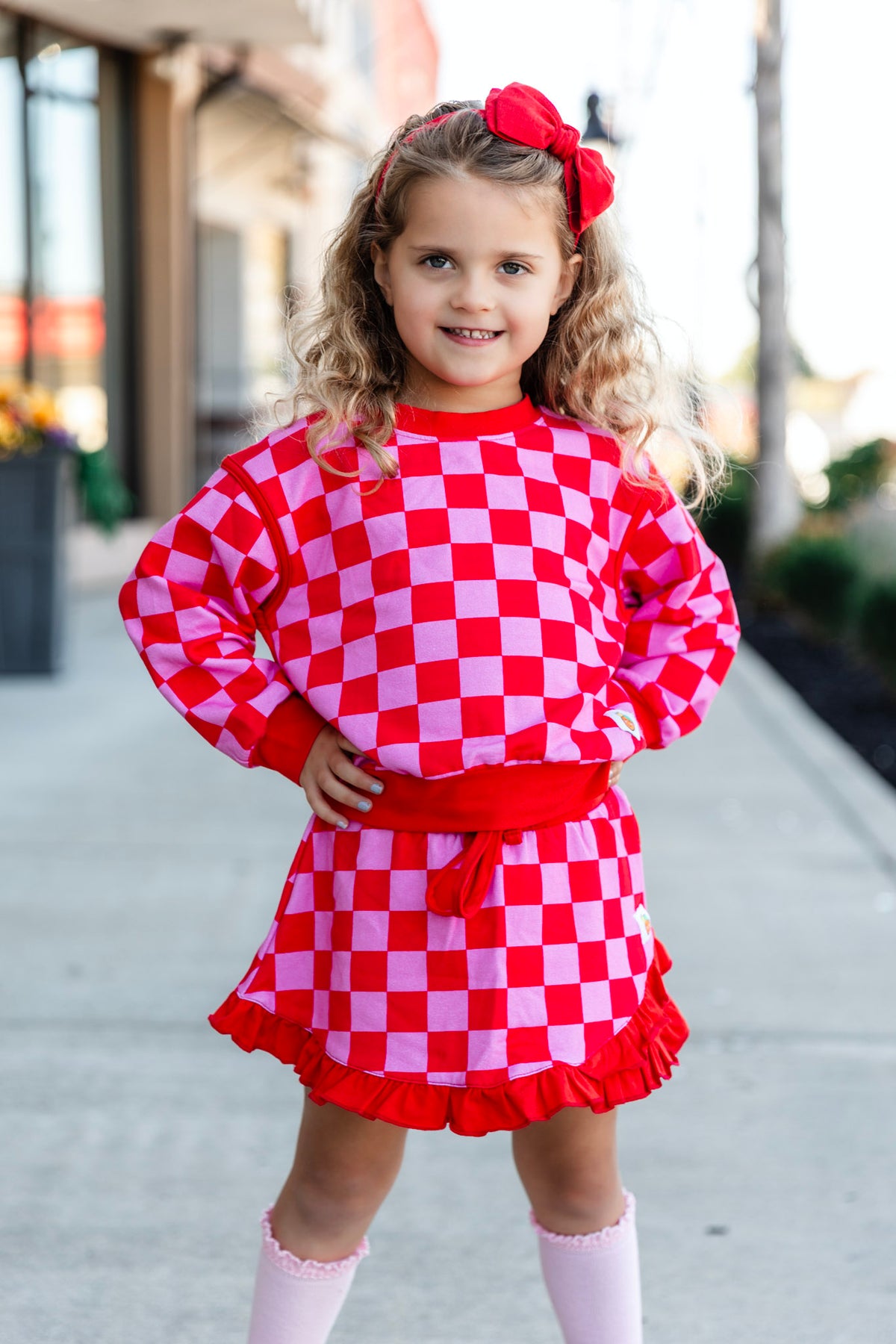 Checkmate Pink/Red Top & Skort