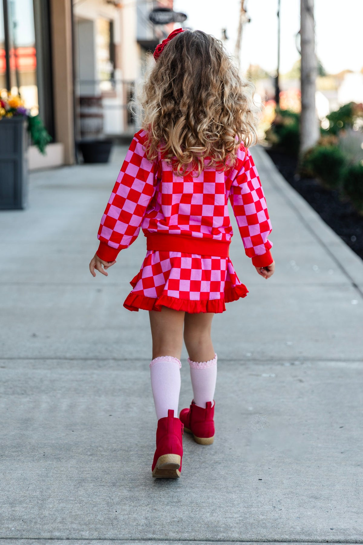 Checkmate Pink/Red Top & Skort