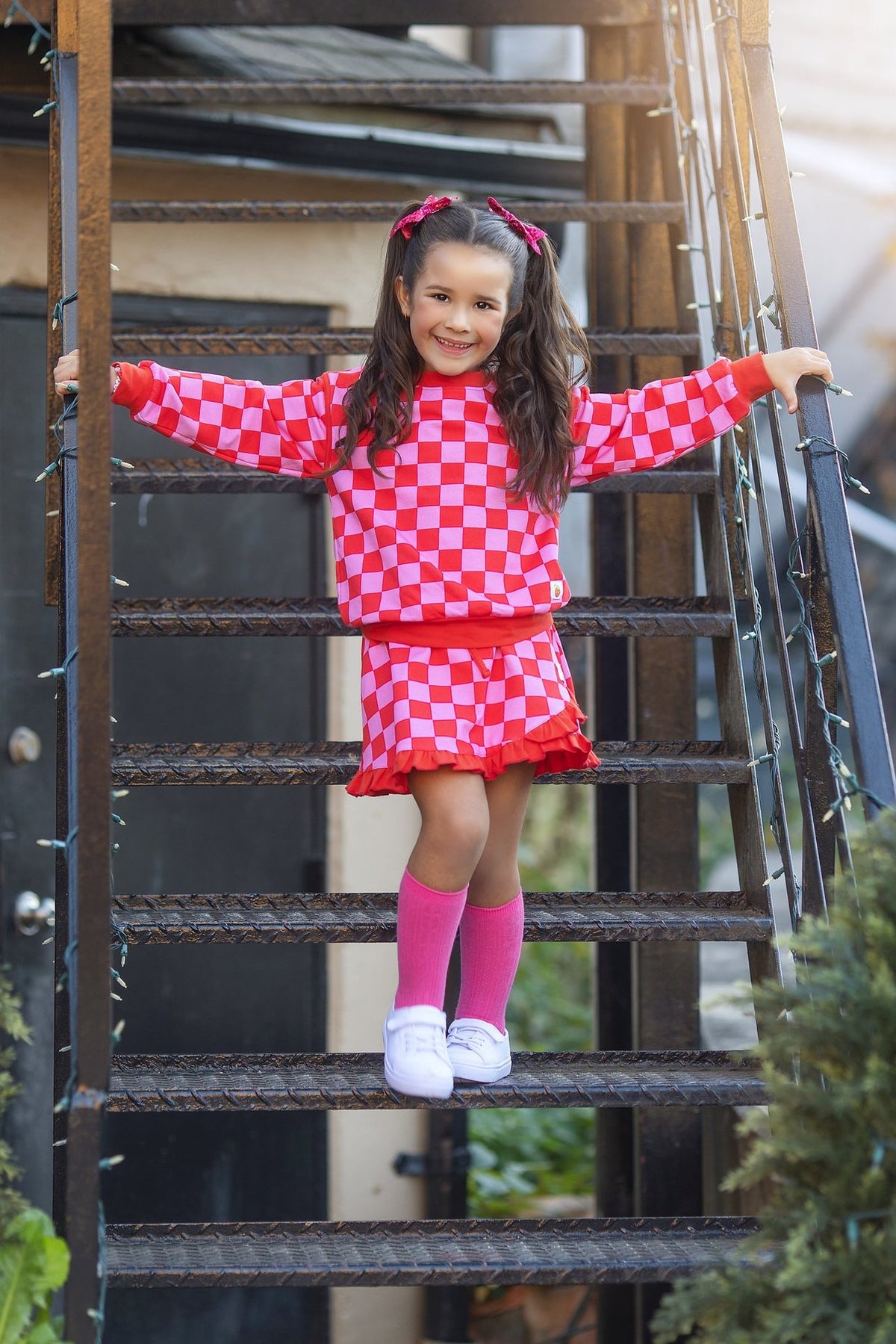 Checkmate Pink/Red Top & Skort