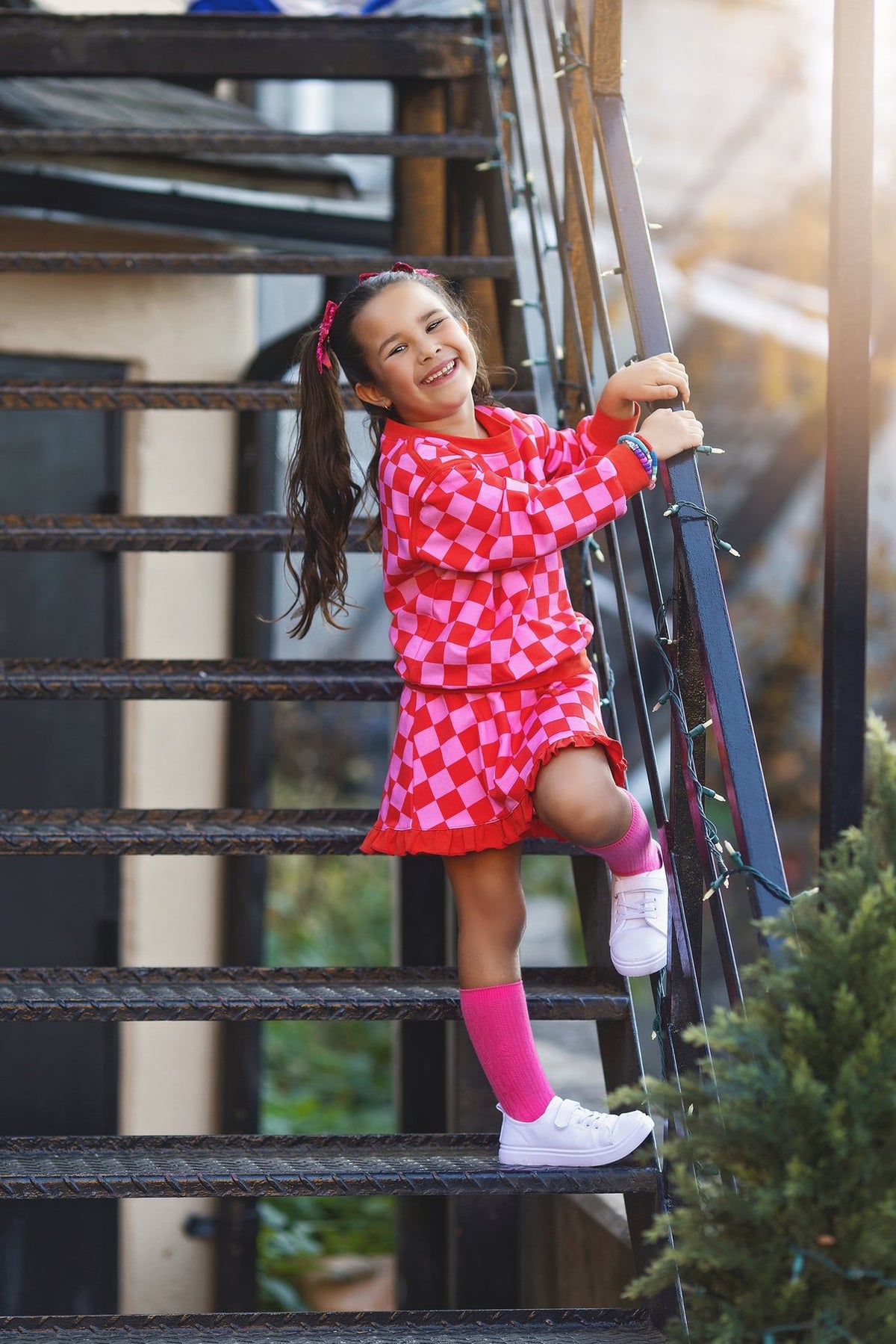 Checkmate Pink/Red Top & Skort