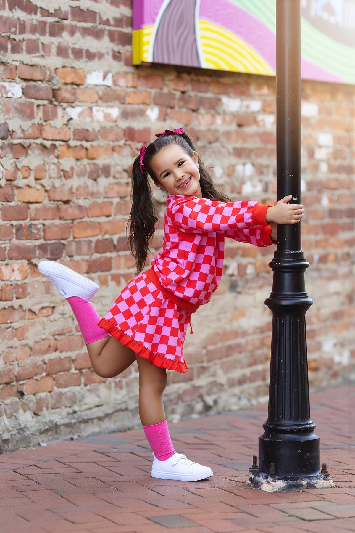 Checkmate Pink/Red Top & Skort