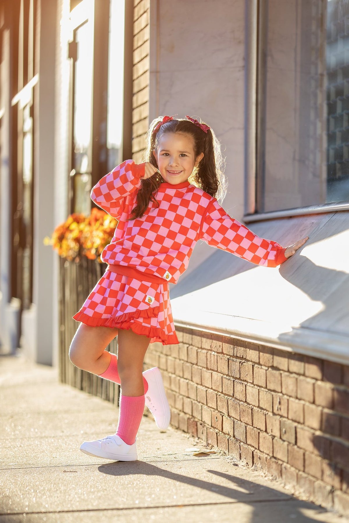 Checkmate Pink/Red Top & Skort