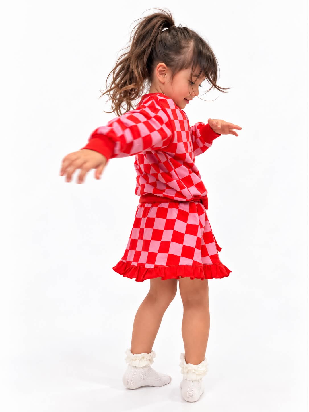 Checkmate Pink/Red Top & Skort