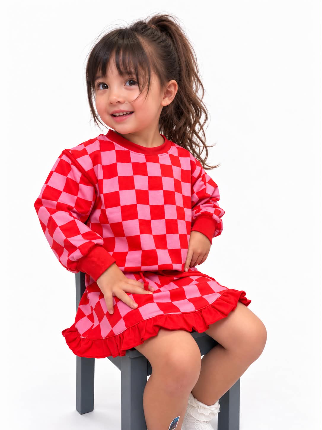 Checkmate Pink/Red Top & Skort