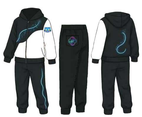 Saja Black & White Takedown Tracksuit